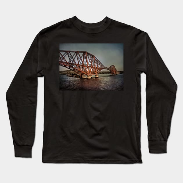 The Forth Rail Bridge Long Sleeve T-Shirt by IanWL